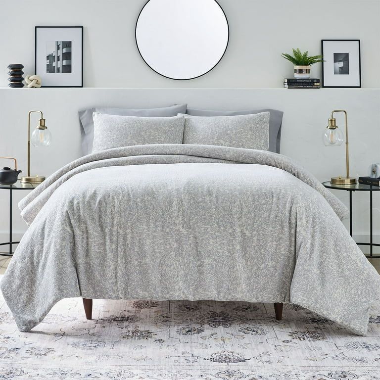 Better Homes & Gardens 3-Piece Silver Abstract Chenille Comforter Set, Full/Queen | Walmart (US)