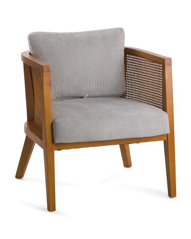 Wood And Fabric Chair | TJ Maxx