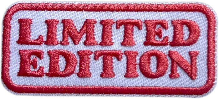 Limited Edition Patch, Size 3 Inches Iron On Limited Quote Embroidery Patches for Hats Clothes Ba... | Amazon (US)