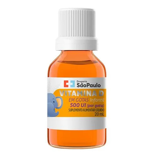 Vitamina D 500UI Drogarias São Paulo 20ml | Drogaria Sao Paulo (BR)