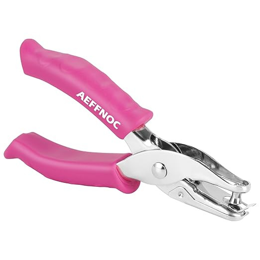 Single Hole Punch, One Hole Puncher with Soft Grip Handle, 1/4 Inch Paper Hole Punches, Small Hol... | Amazon (US)