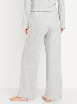 High-Waisted Pointelle Pajama Pants | Old Navy (US)