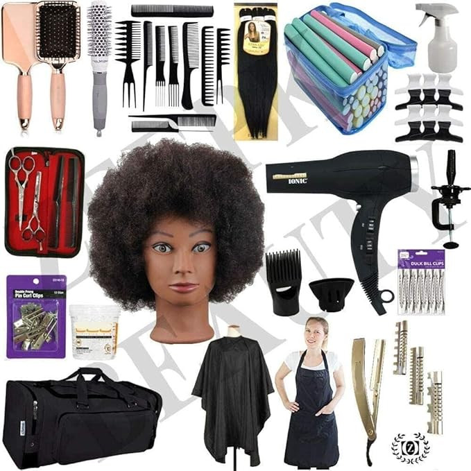 18 pcs Natural Hair Care & Braiding Cosmetology Student Kit Beauty School Kit Afro Natural Hair M... | Amazon (US)