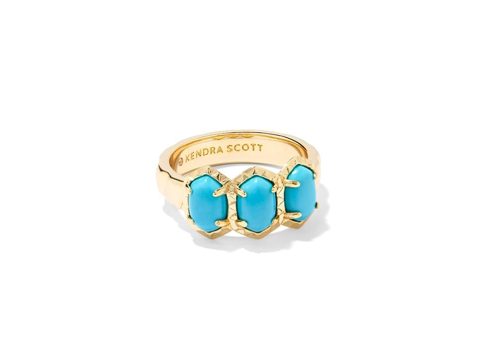 Kendra Scott Daphne Band Ring (Gold Variegated Turquoise Magnesite) Ring | Zappos