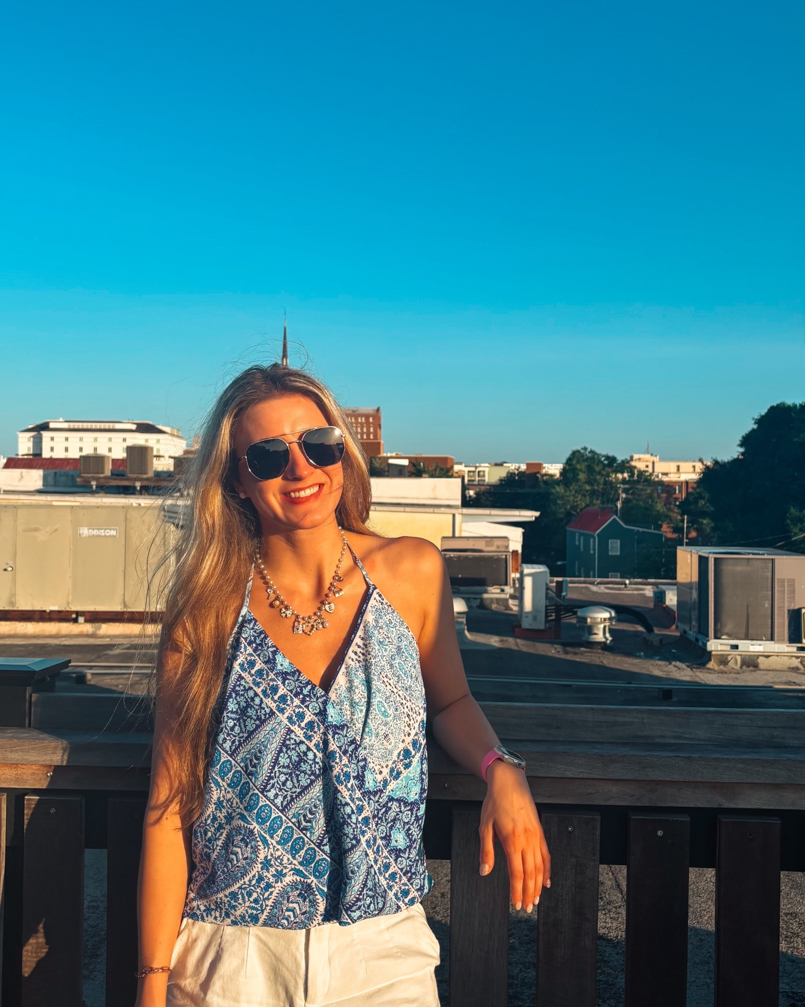 summer lovin in Charleston for my girls weekend trip with my best friend! 
this was at the. Stars Grill Room Rooftop Bar! these are also my fav sunnies that I take everywhere!! 

#LTKSeasonal #LTKTravel #LTKStyleTip