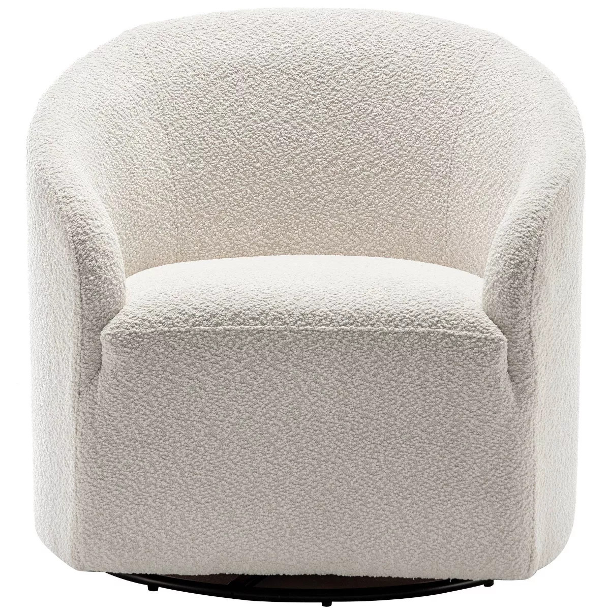 32" Wide Boucle Upholstered Swivel Barrel Chair - Kinwell | Target
