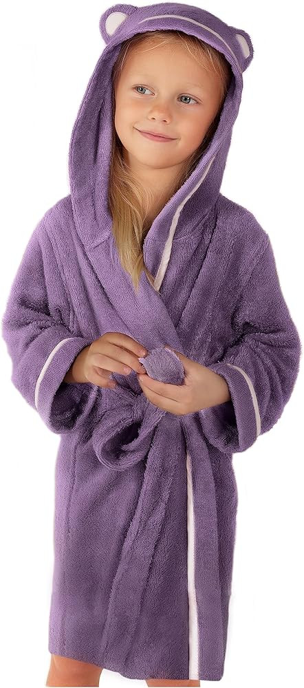 Premium Soft Bath Robe for Toddlers Babies Kids - Rayon made from Bamboo Toddler Robe with Hood -... | Amazon (US)