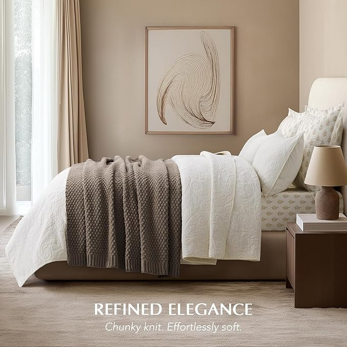 EVERGRACEHOME Chunky Chenille Knit Throw Blanket for Couch, Soft Luxurious Moss Stitch Blankets f... | Amazon (US)