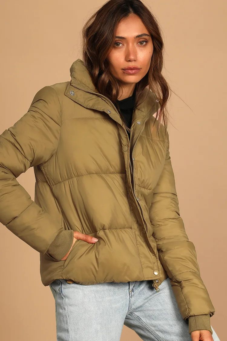 Aliyah Olive Green Quilted Puffer Jacket | Lulus (US)