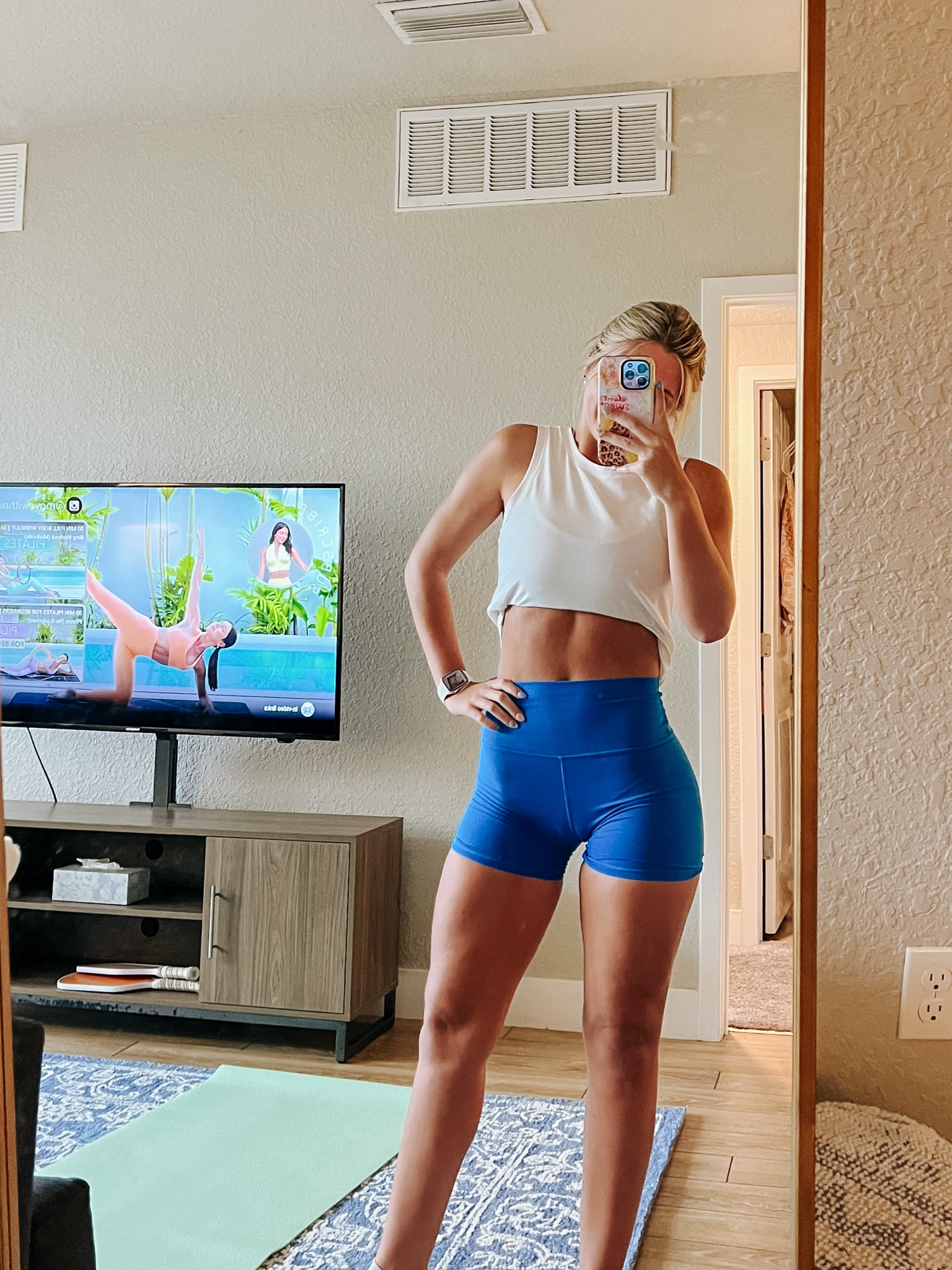Pilates fit :) wearing size 4 in shorts + size small in top 

#LTKGiftGuide #LTKActive #LTKFitness