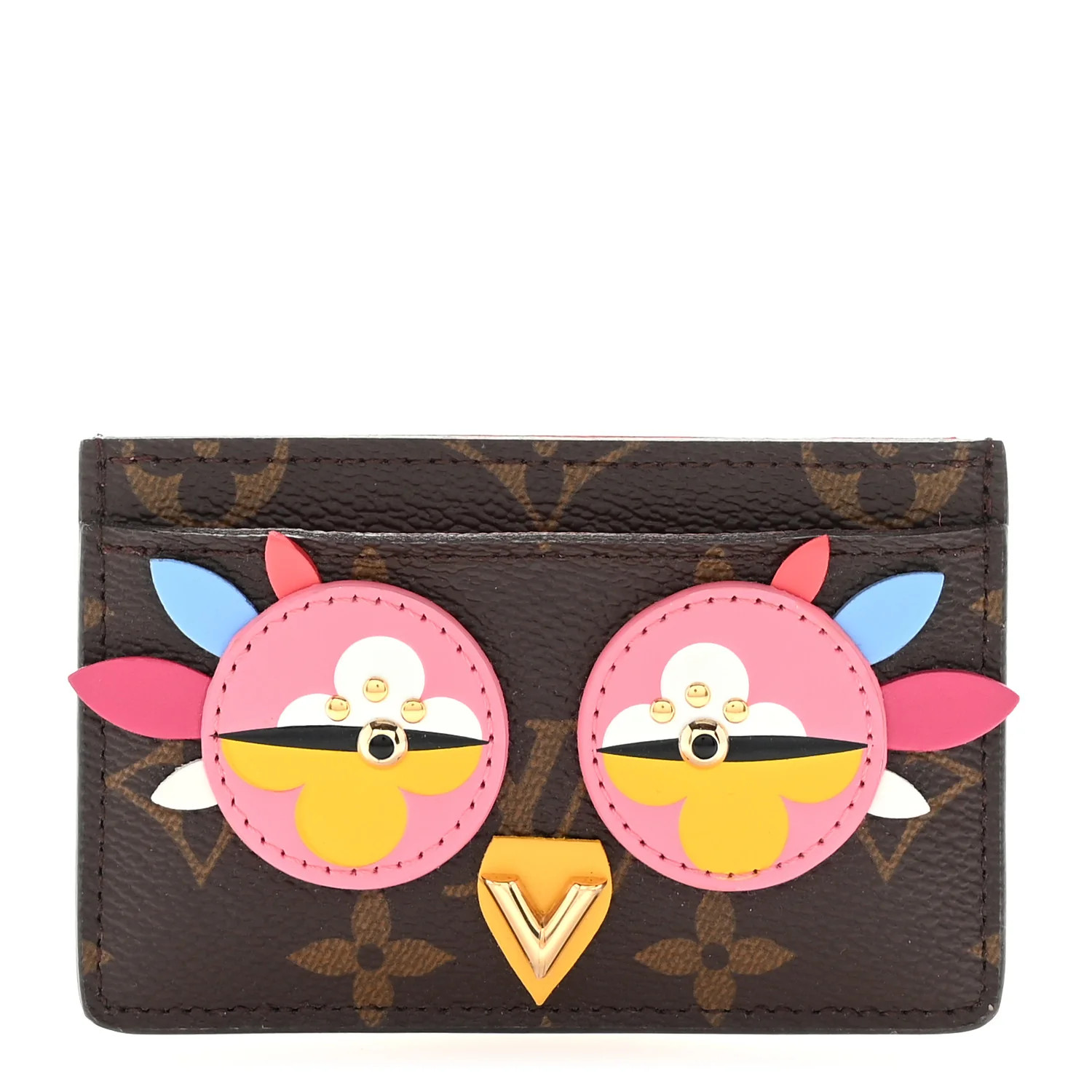 Monogram Lovely Birds Card Holder | FASHIONPHILE (US)