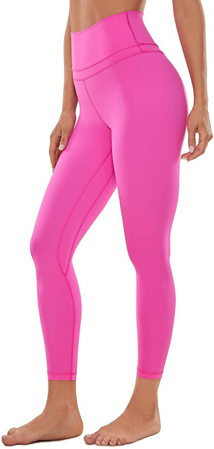 CRZ YOGA Women's Naked Feeling Workout Leggings 25 Inches - 7/8 High Waist Yoga Tight Pants | Amazon (US)