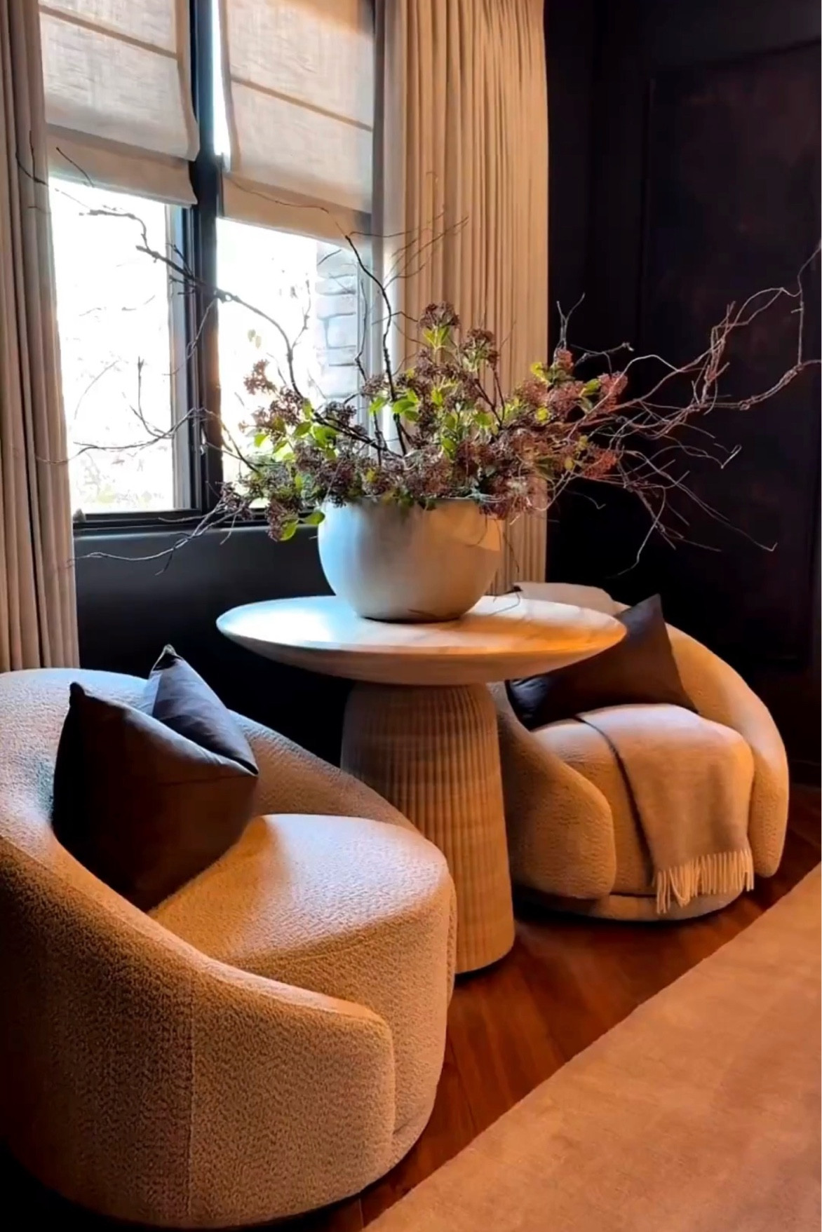 The coziest corner. These swivel stairs are so comfy. My fluted travertine tables pairs beautifully with them. 

Travertine table. Round table. Swivel chairs. Cozy corner. Moody decor. Bedroom inspo.


#LTKMothersDay #LTKHome #LTKSaleAlert