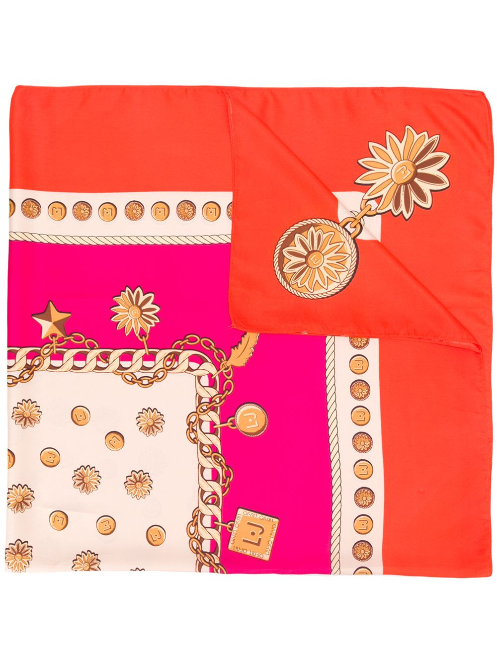 Liu Jo multi-print foulard - Orange | FarFetch Global