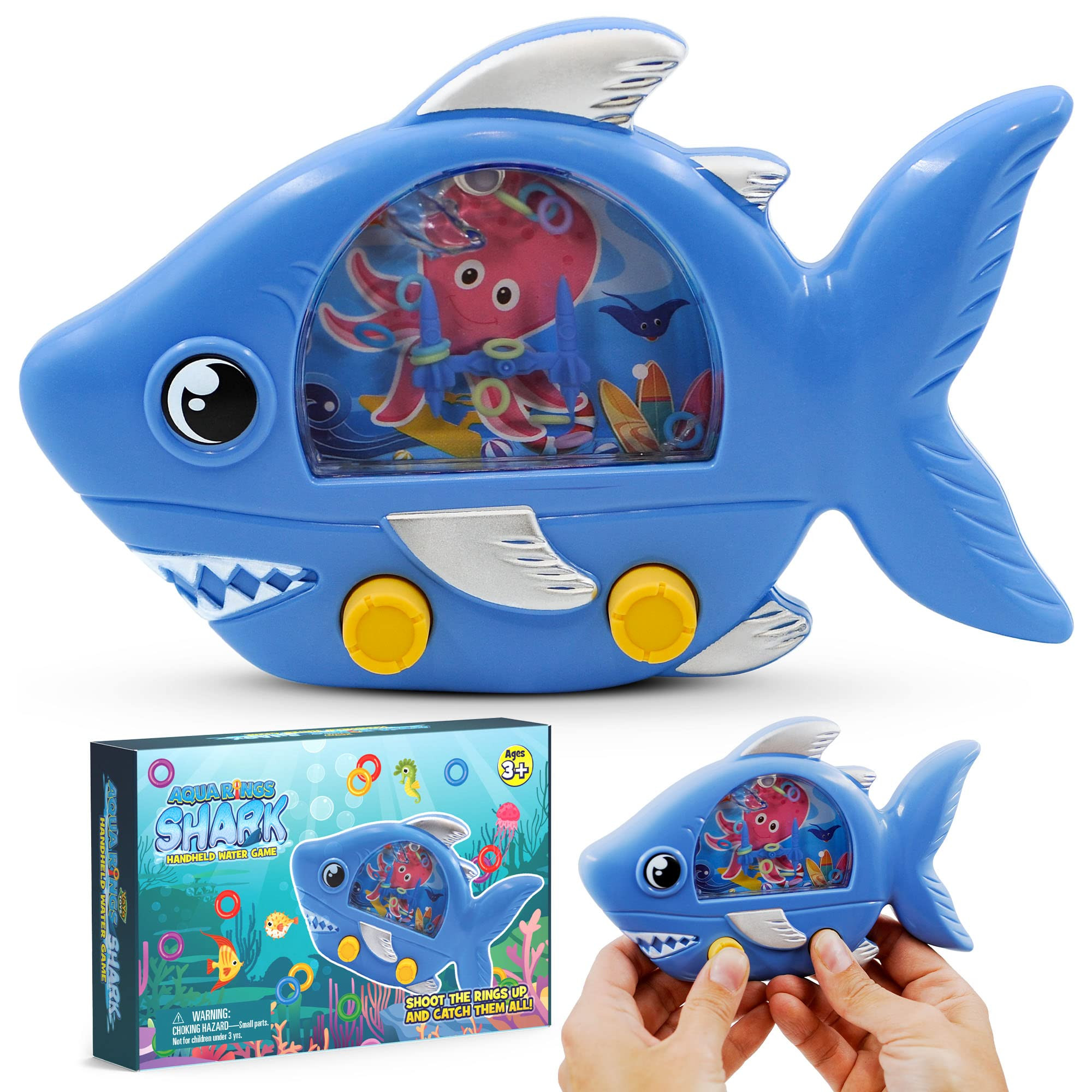 YoYa Toys Aqua Rings Shark Handheld Game for Kids - Retro & Nostalgic Car Activity - Portable Tra... | Amazon (US)