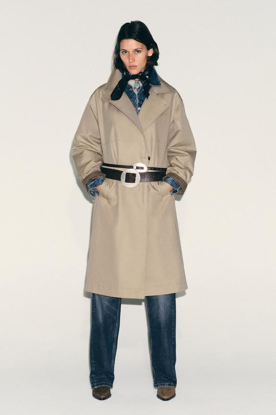 Zara - Water-Repellent Belted Trench Coat - Light Brown - Xl - Woman | Zara US