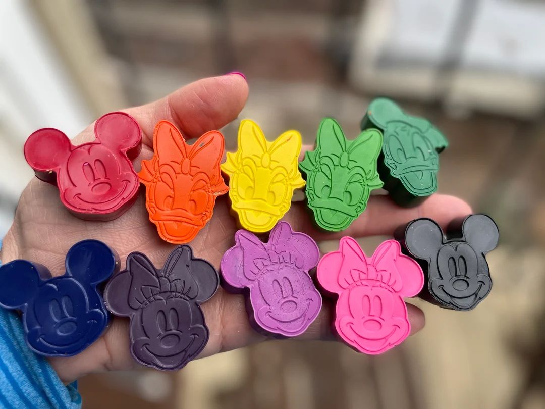 Mickey Mouse Clubhouse Crayons // Disney Junior // Mickey Crayons // Minnie Mouse Crayons // Dona... | Etsy (CAD)