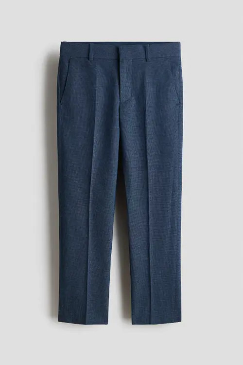 H&M Tailored Trousers in Navy Blue at Nordstrom, Size 16 | Nordstrom