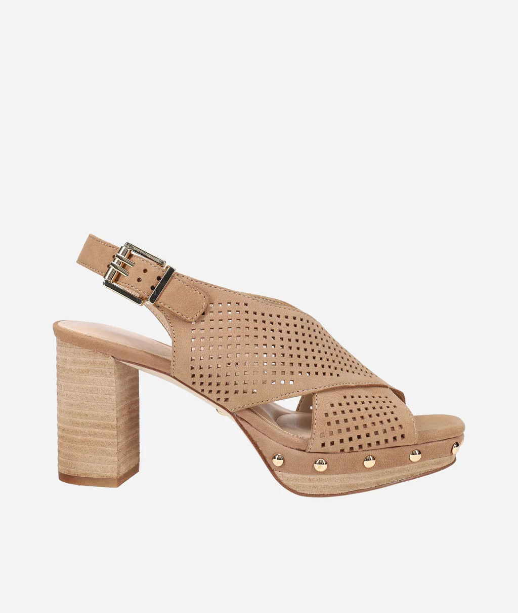 Ambree Platform Sandal Latte Nubuck | Pelle Moda