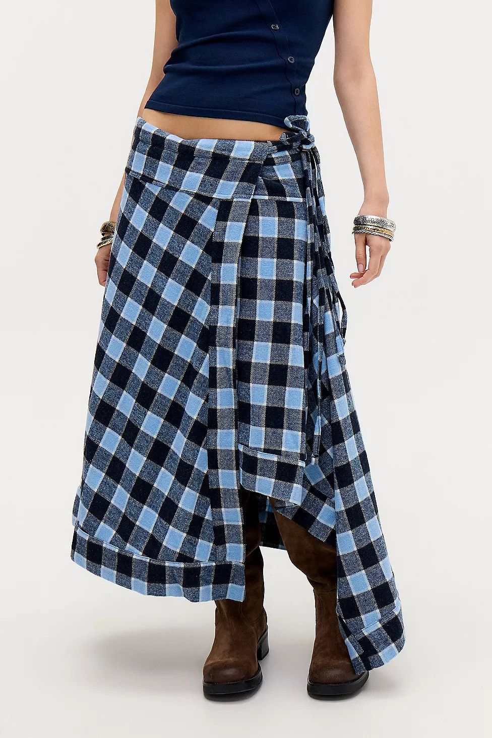 Susmie's Blue Check Skirt | Urban Outfitters UK