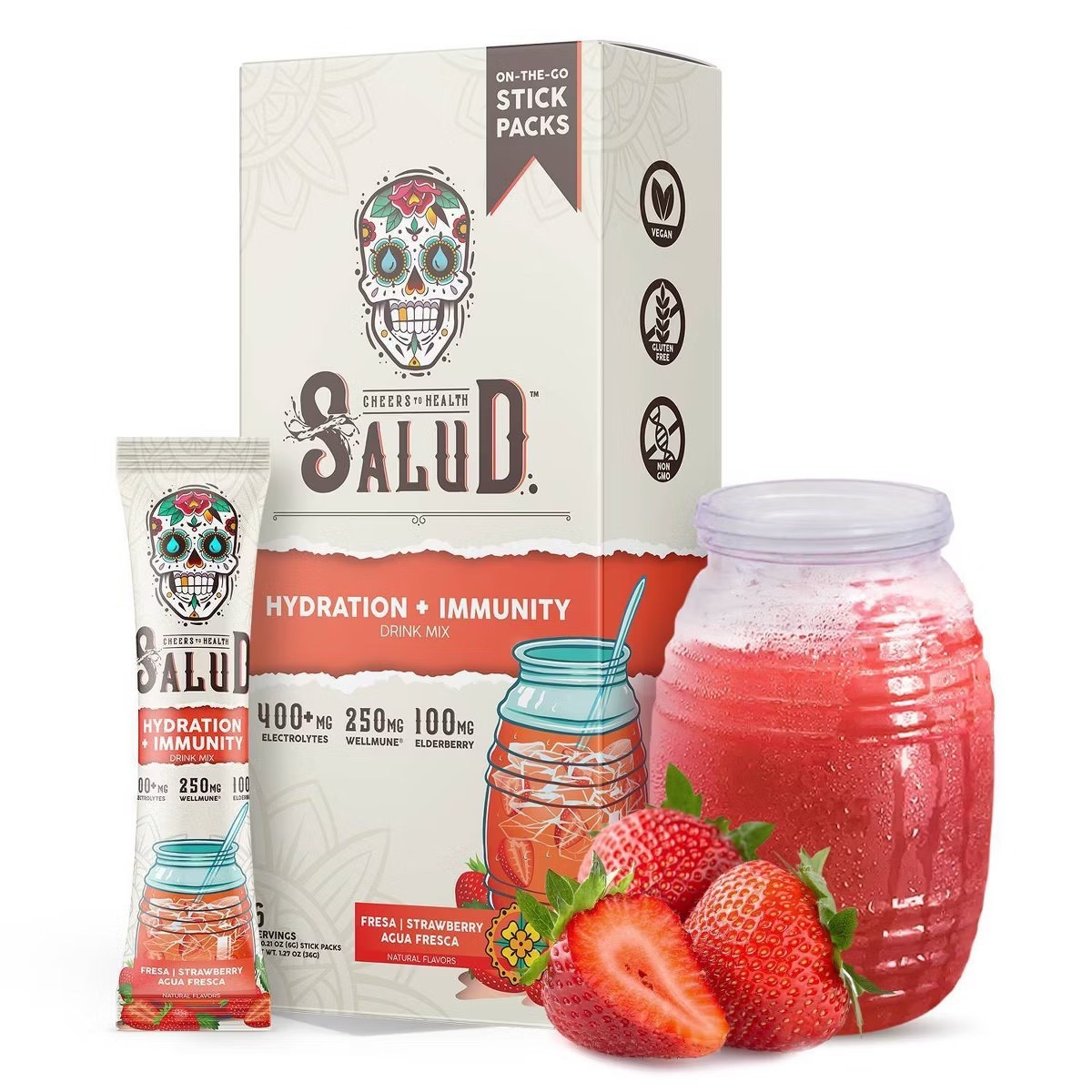 Salud Hydration + Immunity Strawberry Electrolyte Drink Mix - 6pk/0.21 oz Packet Sticks






#LTKfitnessgoals #LTKdayinmylife #LTKselfcare