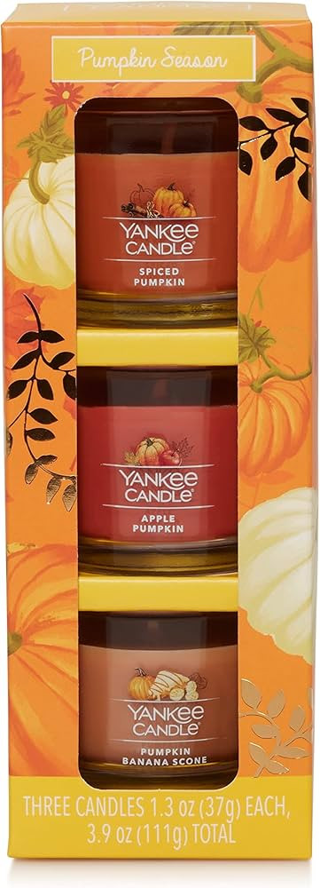 Yankee Candle Pumpkin Season Gift Set 3 Mini Candles - Spiced Pumpkin, Apple Pumpkin, and Pumpkin... | Amazon (US)