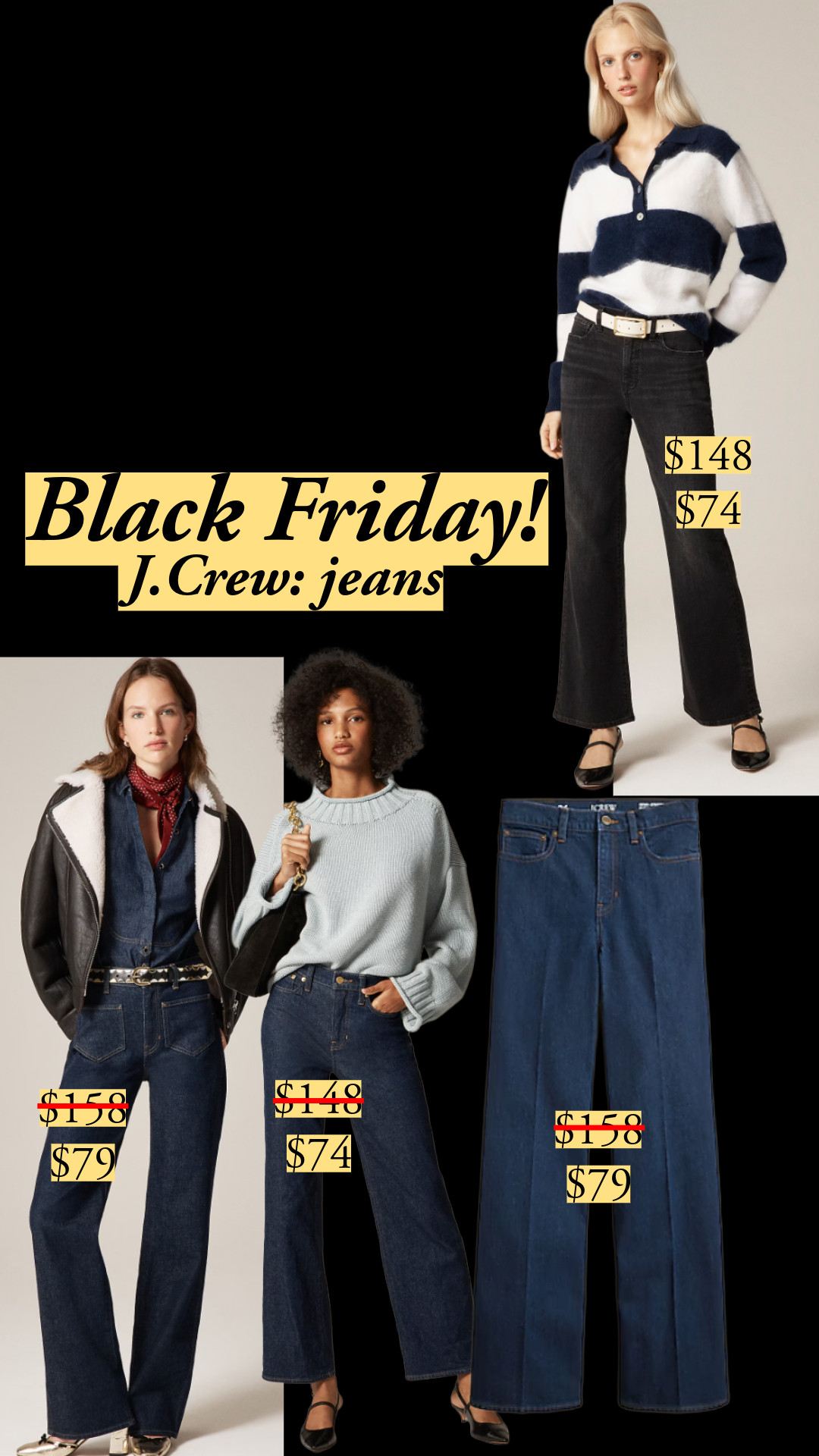 👖Black Friday | J.Crew | Jeans | Wide jeans | Flared jeans
 

 #LTKCyberWeek #LTKHoliday #LTKSaleAlert