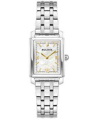 BulovaWomen's Exclusive Classic Sutton Silver-Tone Stainless Steel Bracelet Watch, 21mm | Macy's