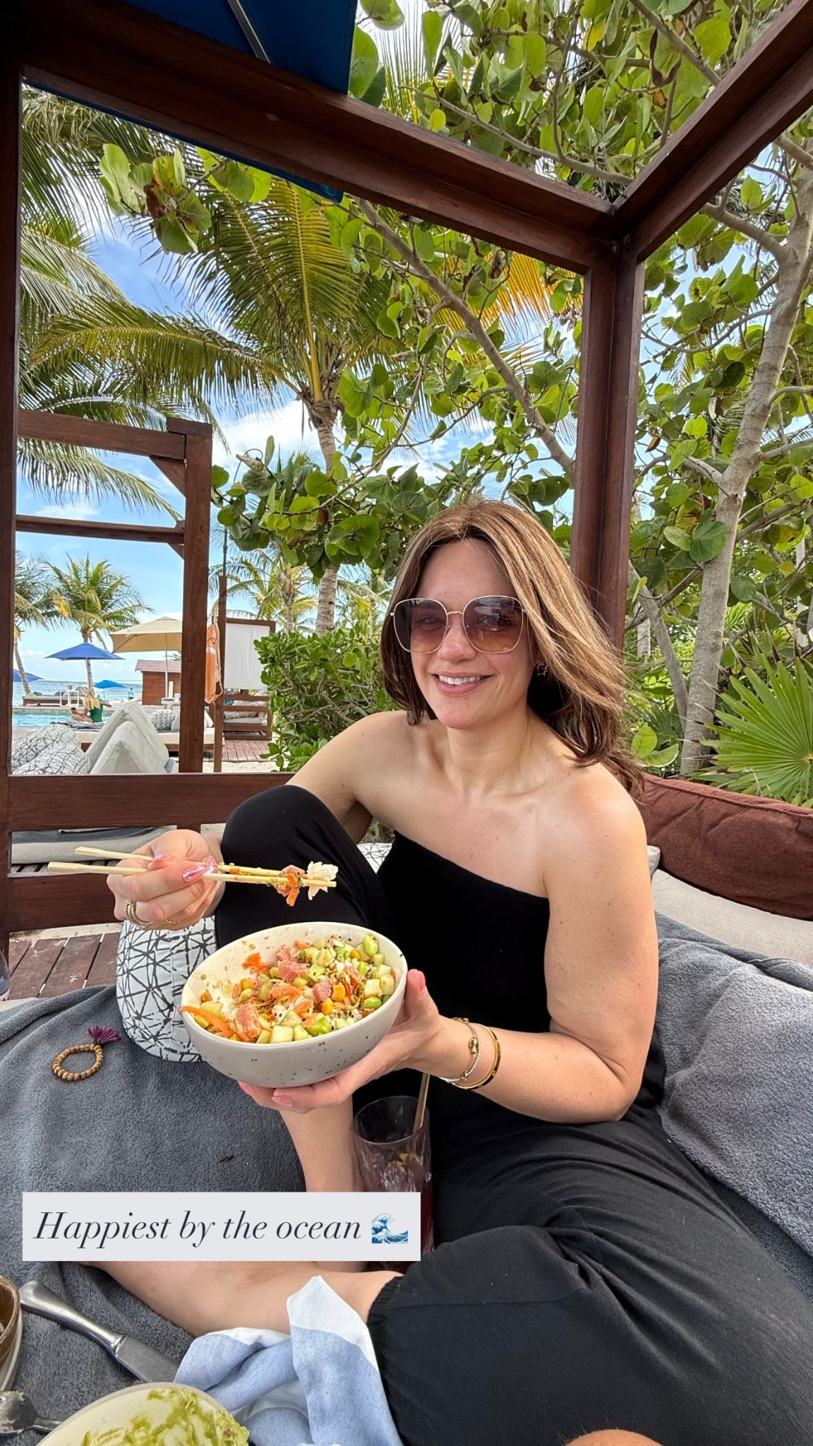 Happiest by the ocean 🌊

My favorite strapless jumpsuit (great for travel days!) and sunglasses

Summer style - jumpsuit - oversized sunglasses - summer fashion

#LTKSeasonal #LTKSummerEdit