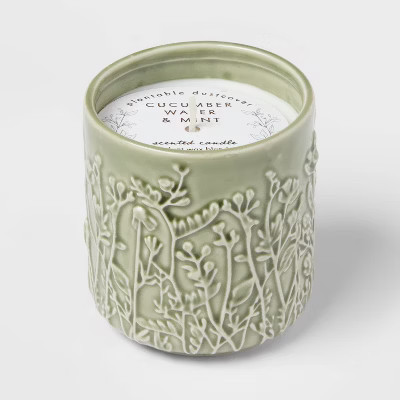14oz Seed Paper Candle Cucumber Water and Mint - Threshold™ | Target