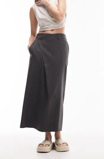 Tailored Pinstripe Maxi Skirt | Nordstrom