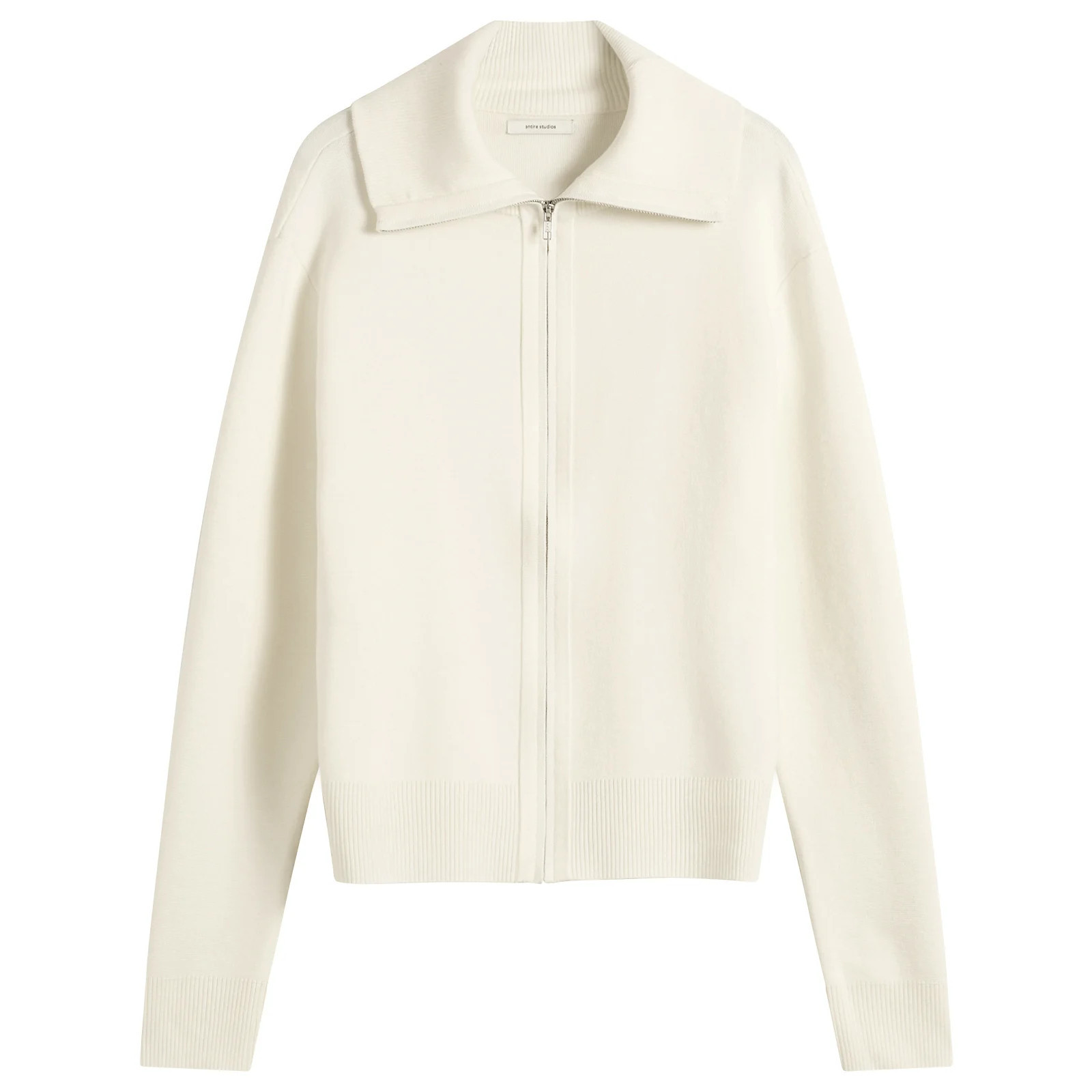 Entire Studios Men's Knit Zip Up Jacket in Ivory, Size Large | END. Clothing