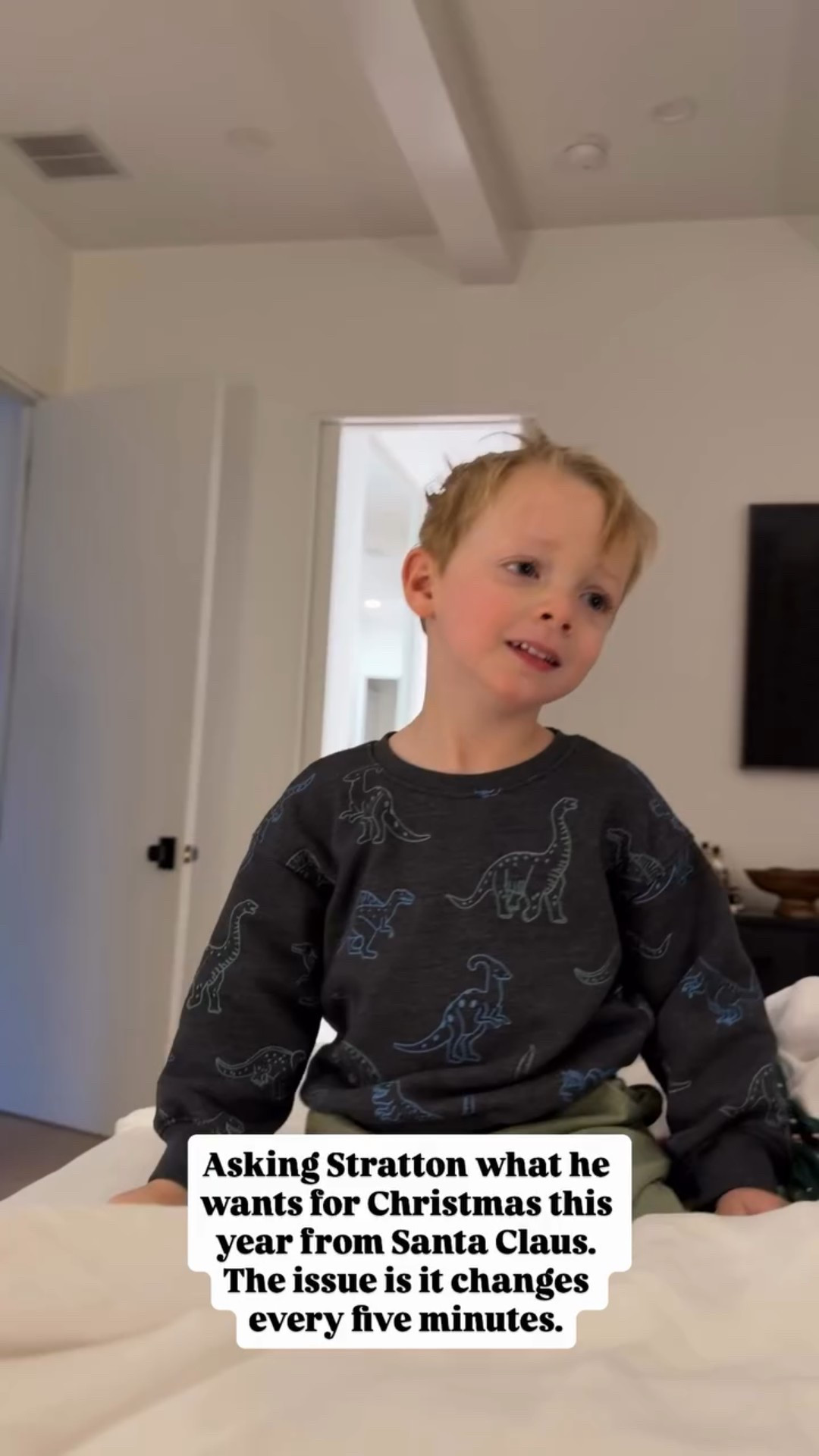 Asking Stratton what he wants for Christmas this year from Santa Claus. The issue is it changes every five minutes. He does love this Cat & Jack fleece dinosaur set from Target though!

#LTKmomlife #LTKHoliday #LTKKids