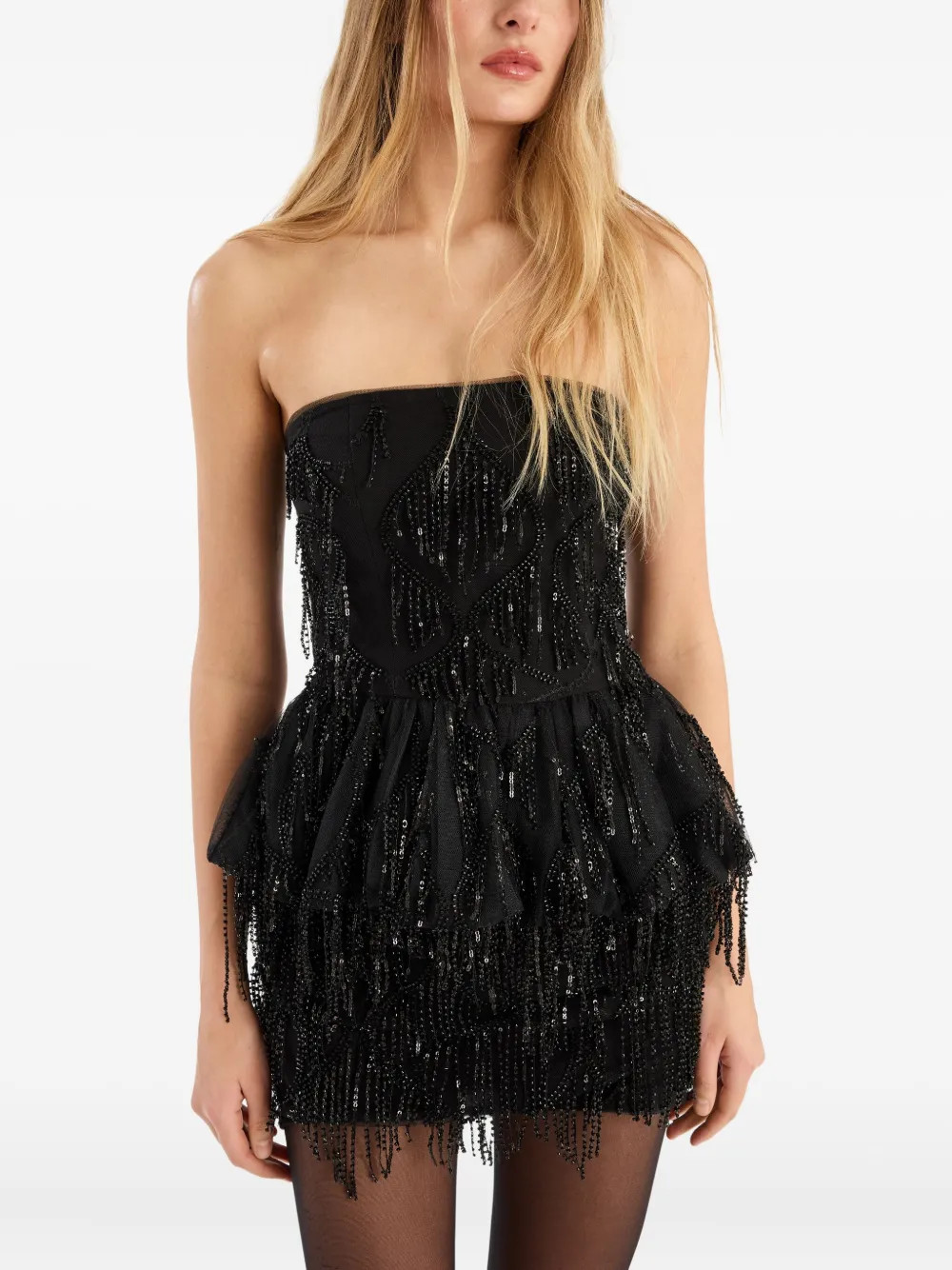ROTATE BIRGER CHRISTENSEN sequin-embellished Peplum Top | Black | FARFETCH UK | Farfetch Global
