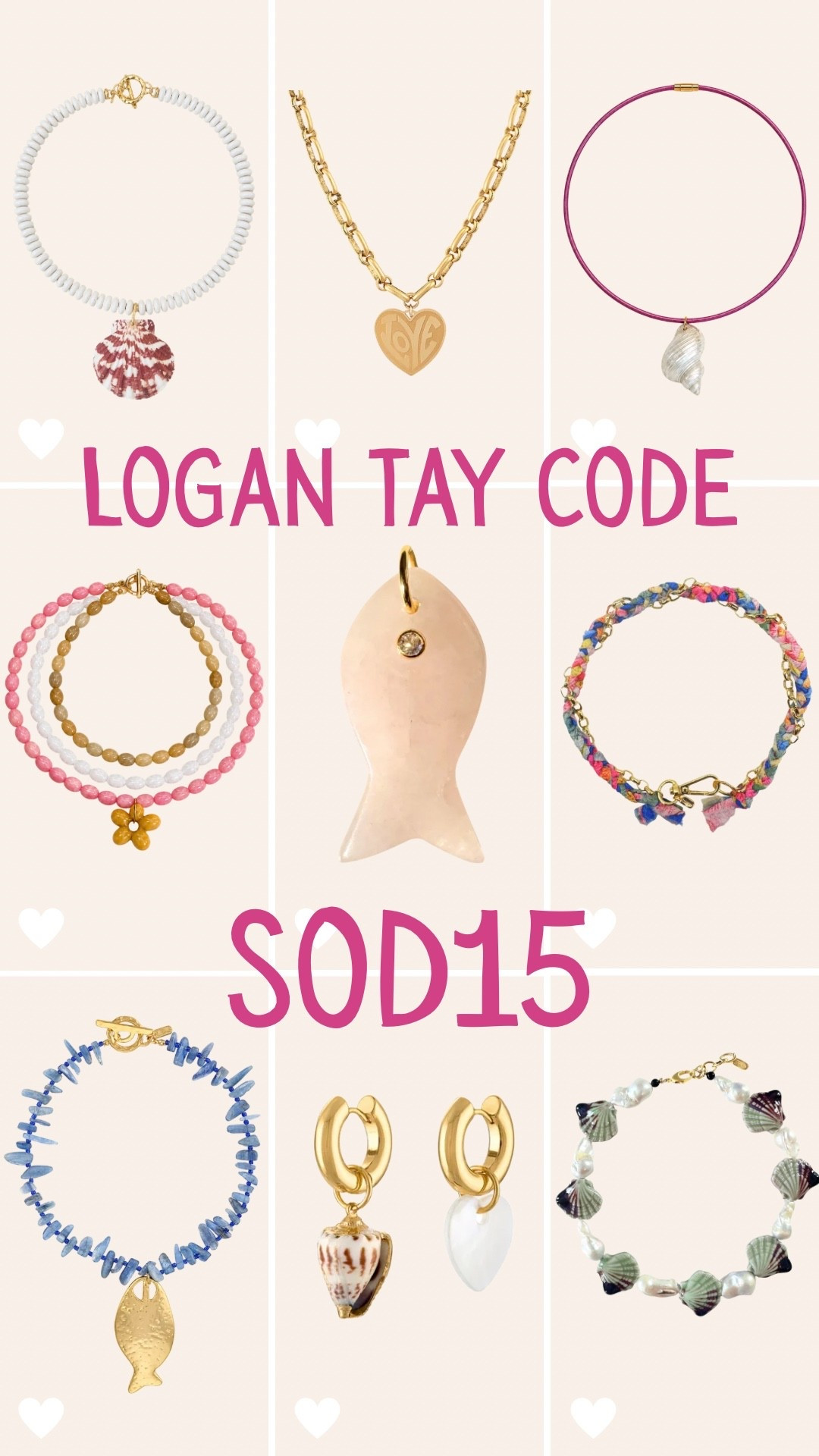 LOGAN TAY CODE X SOD15 to save 15% off her entire site, xx.