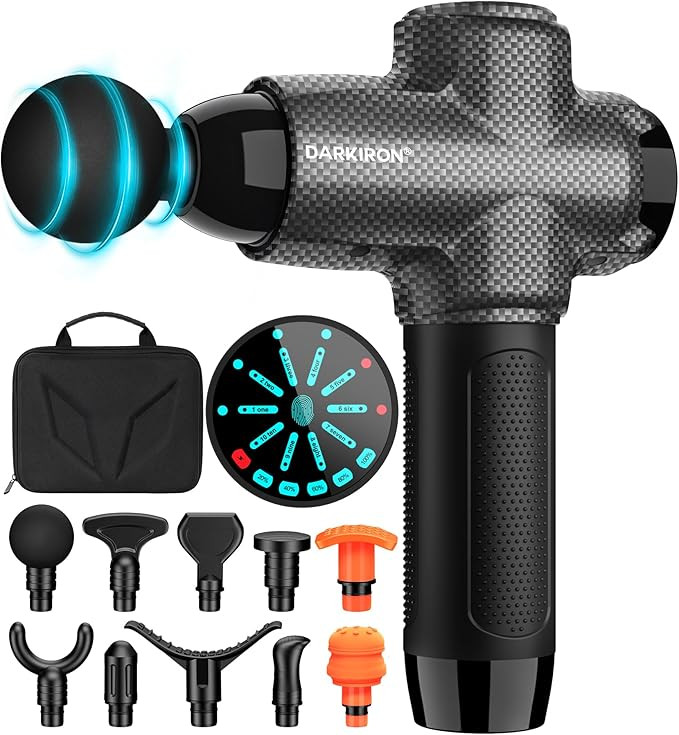 10-Speed Percussion Muscle Massage Gun Deep Tissue for Athletes - with 15 Massage Heads, Carbon B... | Amazon (US)