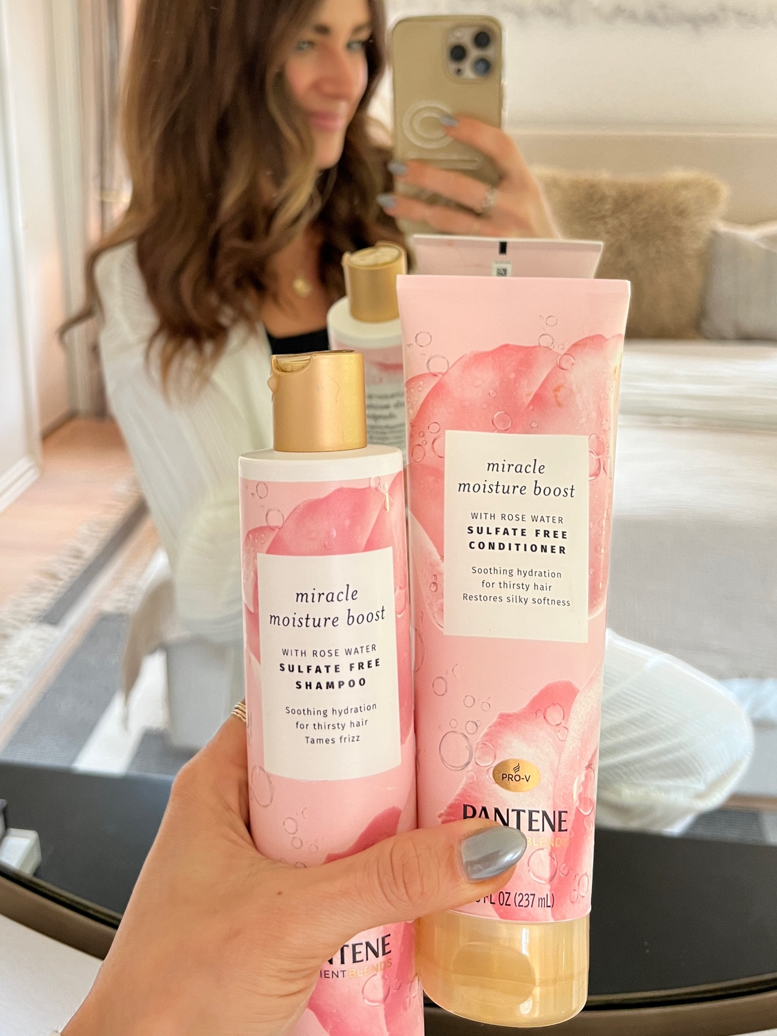 I am still loving the results from @pantene’s Miracle Moisture Boost Shampoo & Conditioner with Rose Water that I got from @target. Bye dry, summer hair!   #targetpartner #ad #pantene

#LTKbeauty