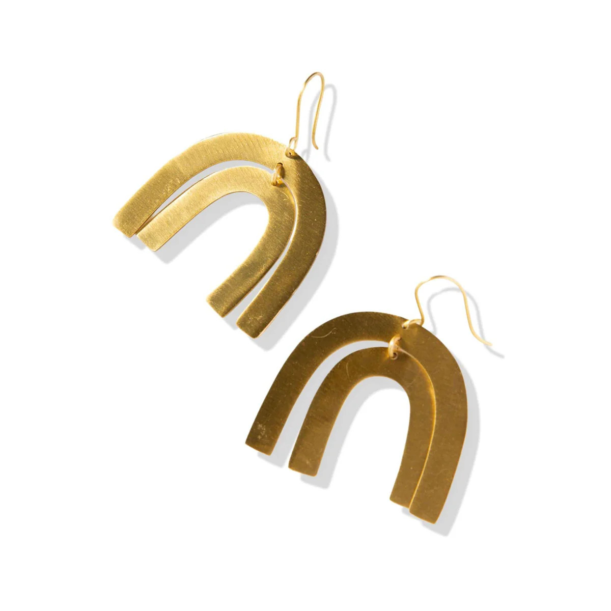 Milly Rainbow Arch Earrings Brass | INK+ALLOY