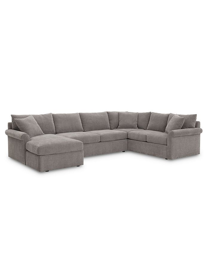 Wedport 3-Pc. Fabric Sofa Return Sectional Sofa with Chaise, Created for Macy's | Macys (US)