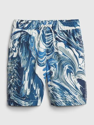 Kids 100% Recycled Polyester Stripe Swim Trunks | Gap (US)