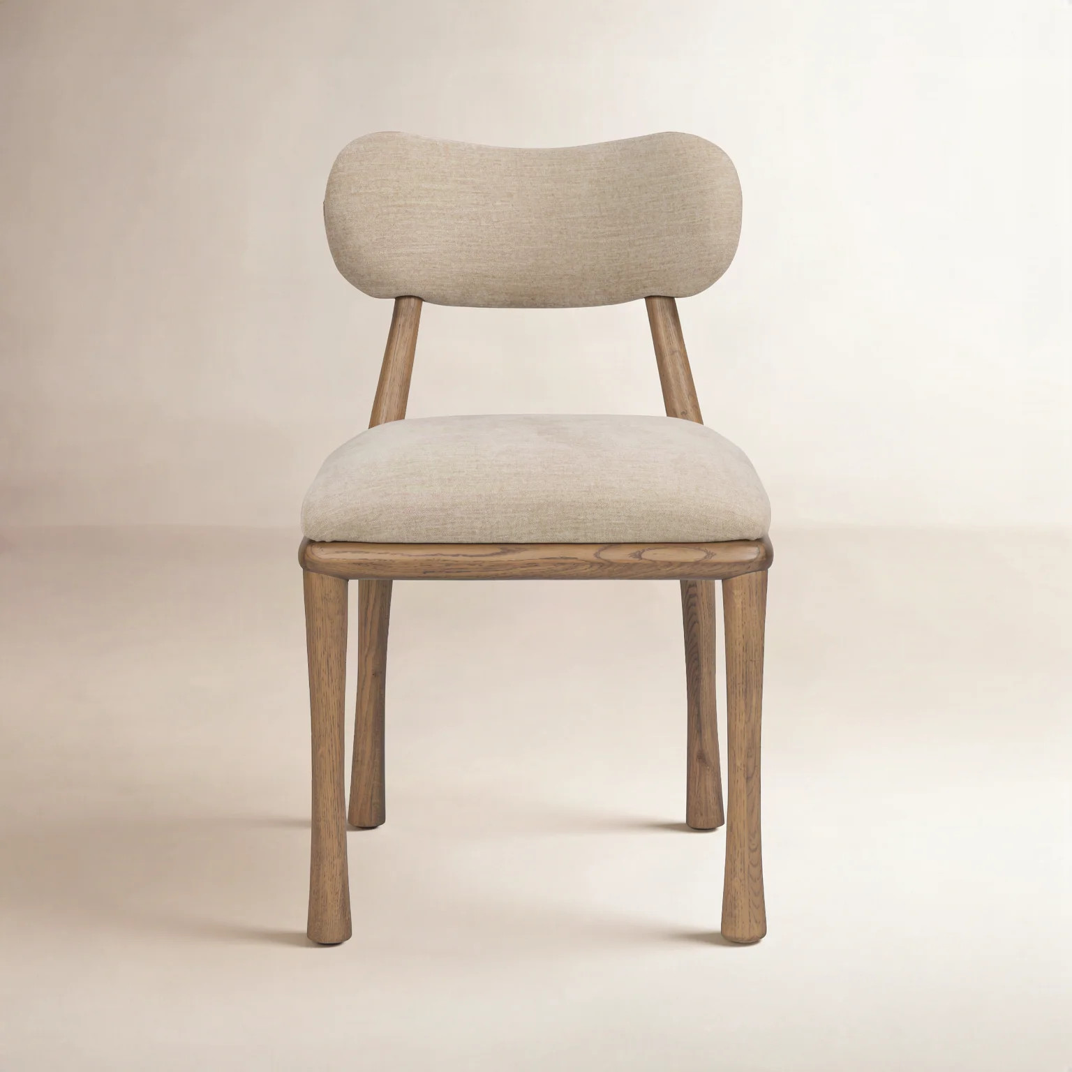 Amber Lewis x Four Hands Juna Linen Oak Dining Chair | Birch Lane