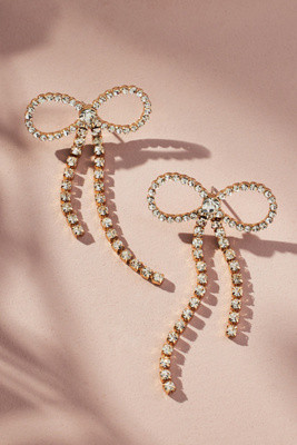 Crystal Bow Post Earrings | Anthropologie (US)