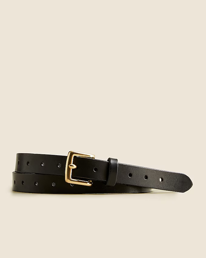 Perforated Italian leather belt | J. Crew US