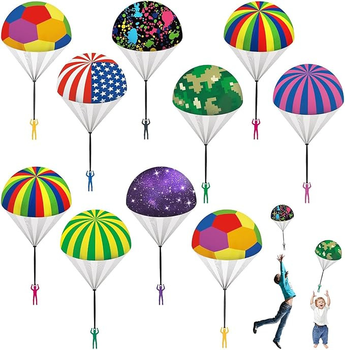 Parachute Toy Outdoor Flying Parachute for Kid, Throwing Children's Flying Toys with Small Figure... | Amazon (US)