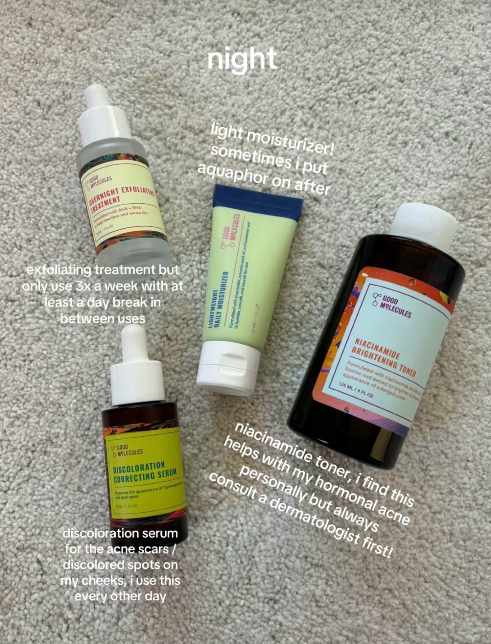 my night skincare routine!! check out my other posts for info on my morning skincare routine!

skin care routine, skincare essentials, glow recipe, good molecules, teen skincare, gifts for her, gift guide for her, gifts for teen girls, gifts for college girl, acne skincare, gifts for women

#LTKBeauty #LTKGiftGuide #LTKFindsUnder50