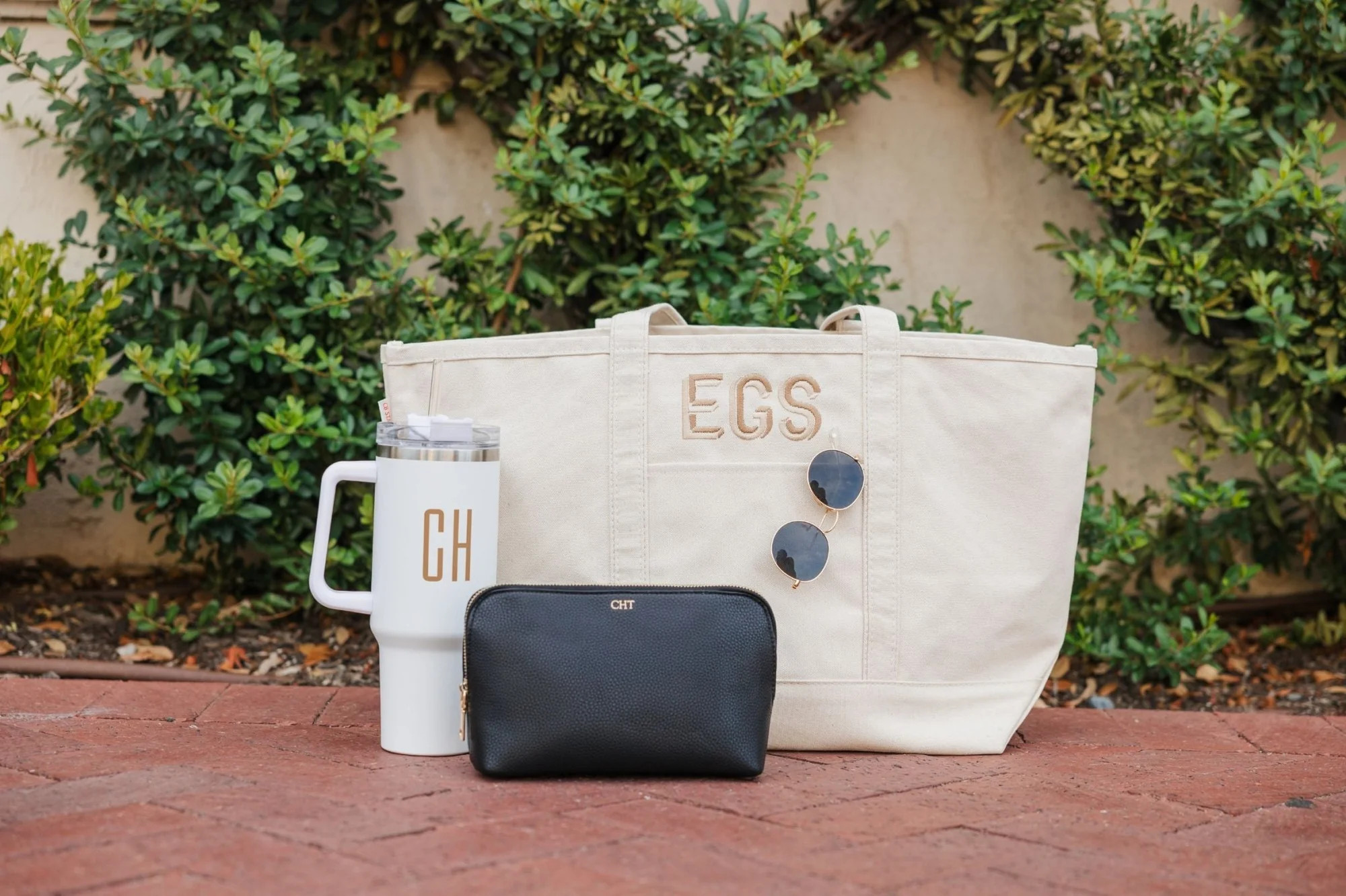 Embroidered Canvas Tote | Sprinkled With Pink