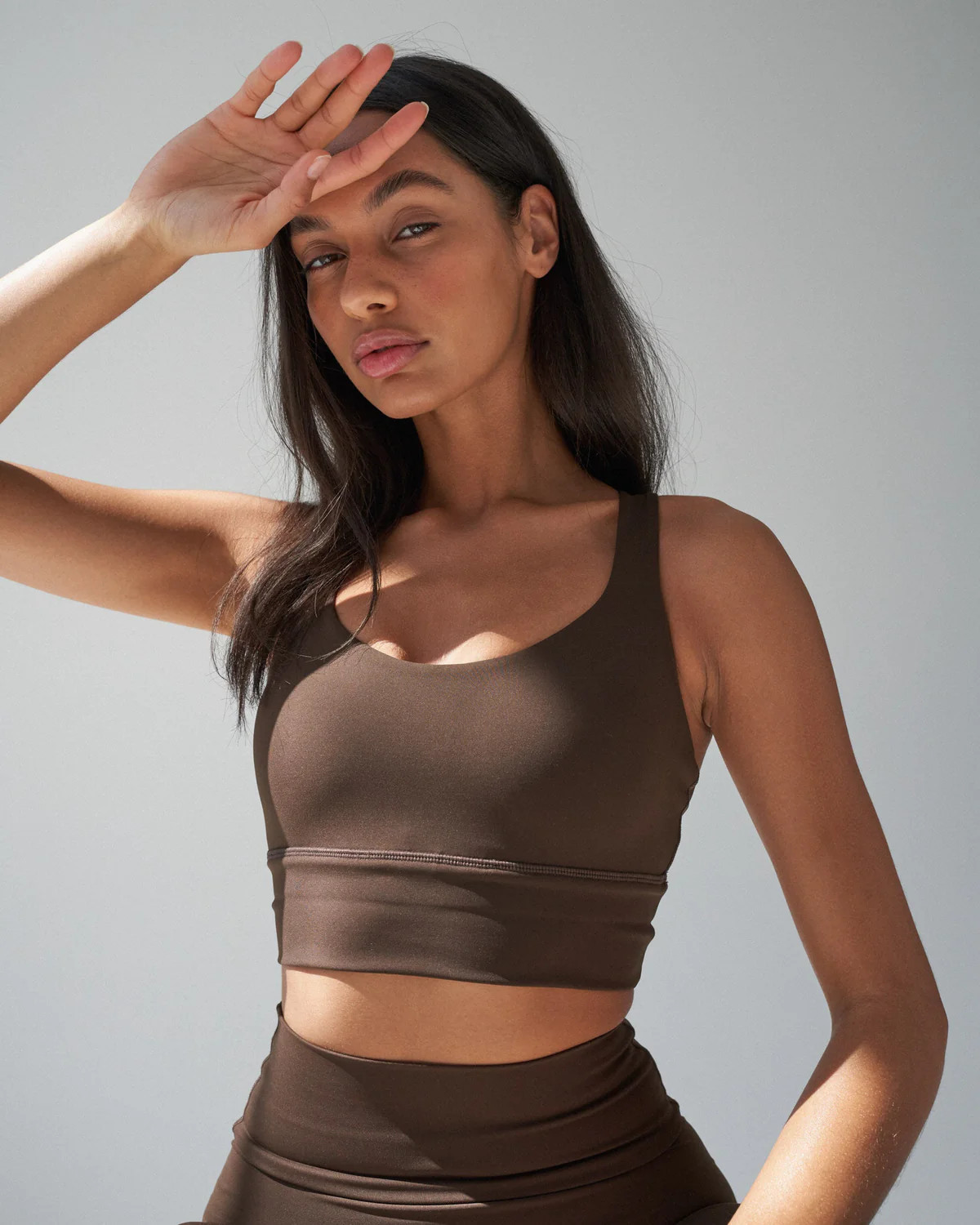 Cross Back Bra - Espresso Brown | Adanola UK