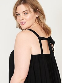 Sleeveless Tie-Back Cutout Maxi Swing Dress for Women | Old Navy (US)