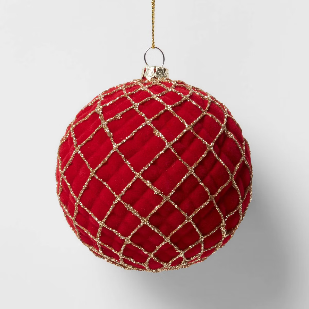 Glittered Flocked Round Christmas Tree Ornament - Wondershop™ | Target