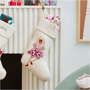 Felt Nutcracker Stocking - Sugar Plum Fairy | West Elm (US)